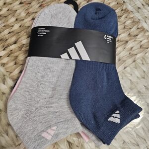 adidas Women's Athletic Socks in Gray and Navy